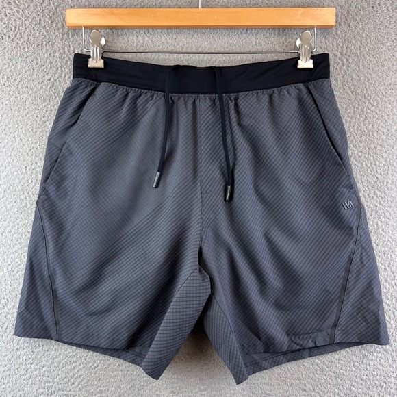 VRST Men's Gray Running Shorts with Liner Athletic Gym Workout Training Shorts M - Picture 1 of 10